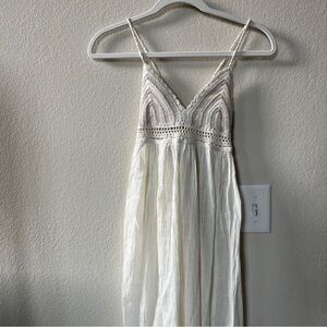 Aerie Crochet Flowy Maxi Dress